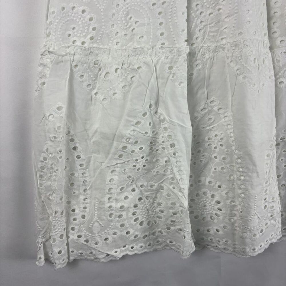 White Eyelet Maxi Skirt - Classic Women's Maxi - Picture 2 of 5